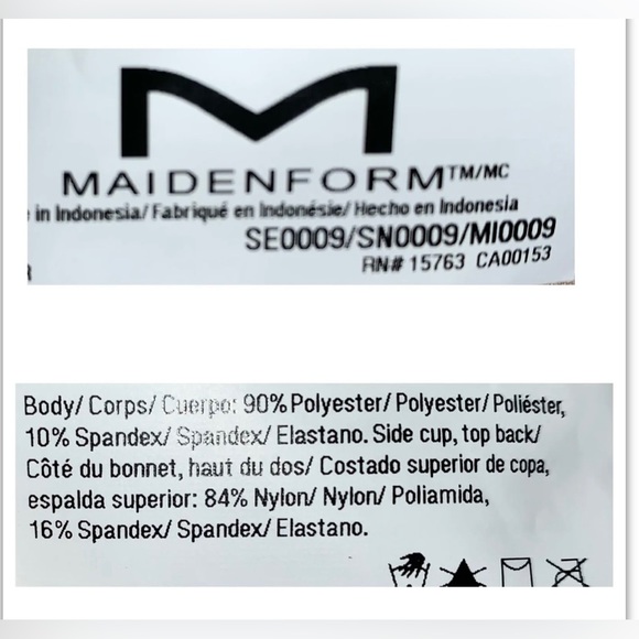 Side Smoothing Perfect Push-Up Underwire Bra 34C ~ Maidenform SE0009 Black - Picture 7 of 11